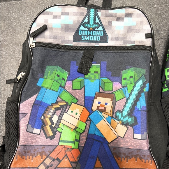 Minecraft Backpack Lot of 3 Kids School Bag Bundle Back to School Supplies - Picture 9 of 13
